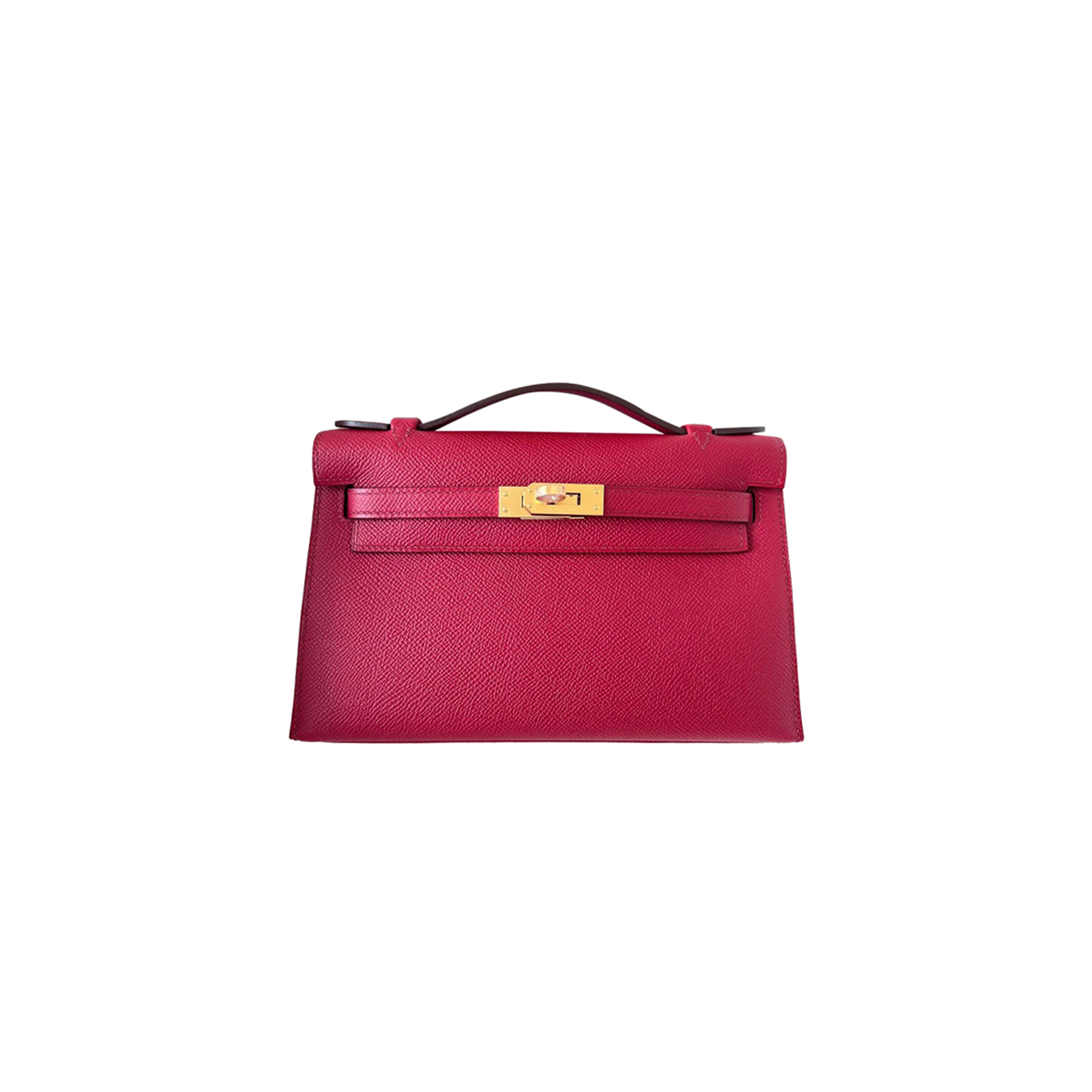 HERMES MINI KELLY EPSOM K1 ROUGE GRENAT (22*14*7cm)